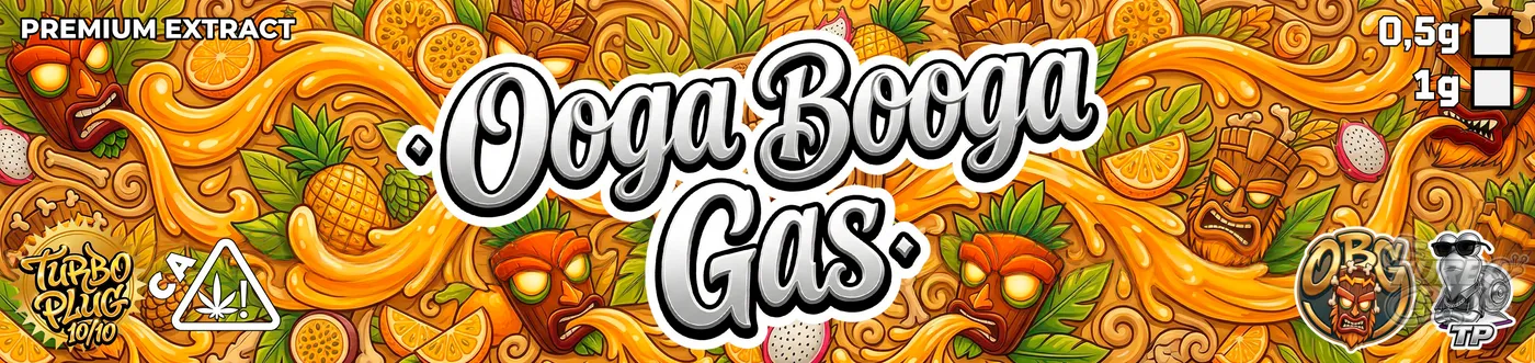 OBG · Ooga Booga Gas — Street art · tiki · side + cap
